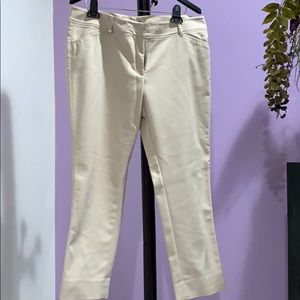 WHBM Slim ankle cropped tan pants Size14R